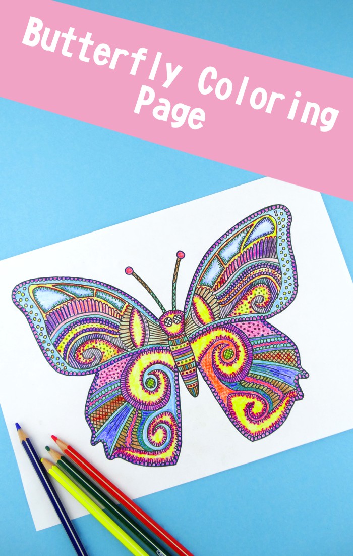 Butterfly Coloring Page For Adults