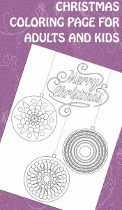 Christmas Ornaments Coloring Page for Adults and Kids