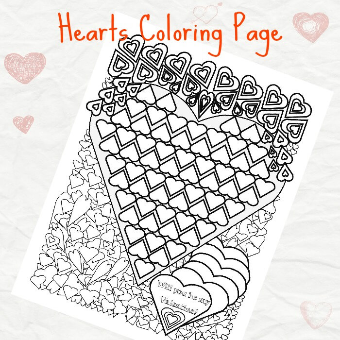 Hearts Coloring Sheet
