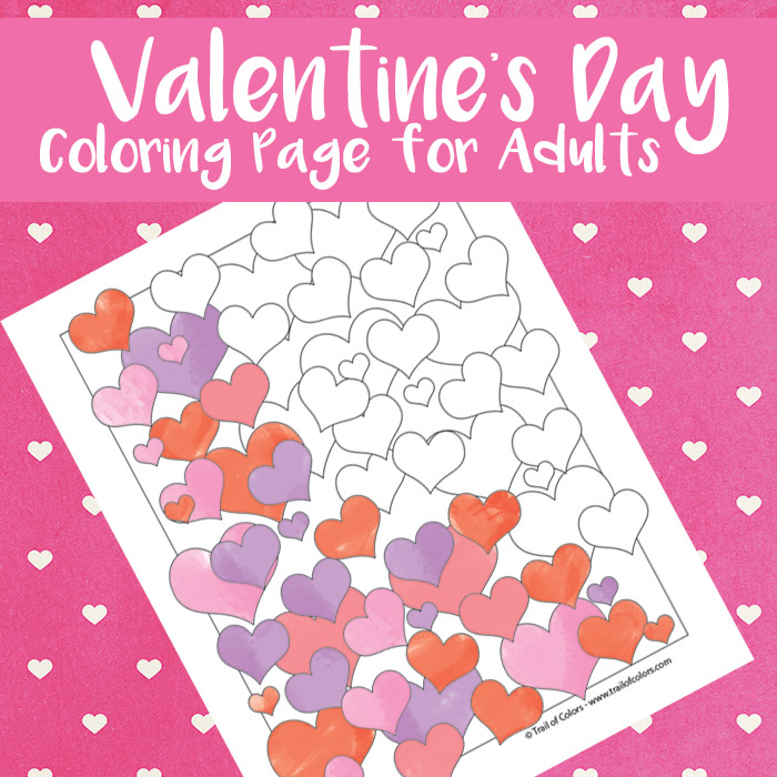 Valentines Day Coloring Page for Adults