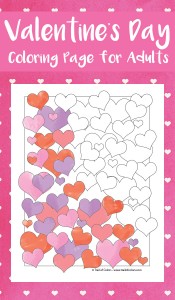Valentines Hearts Coloring Page for Adults - Valentines Day Coloring Pages
