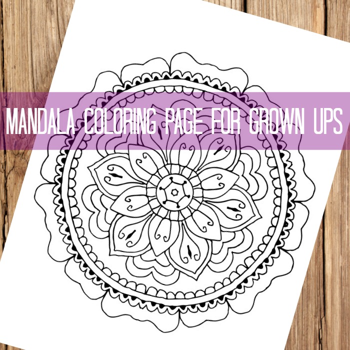Mandala Coloring Page for Adults
