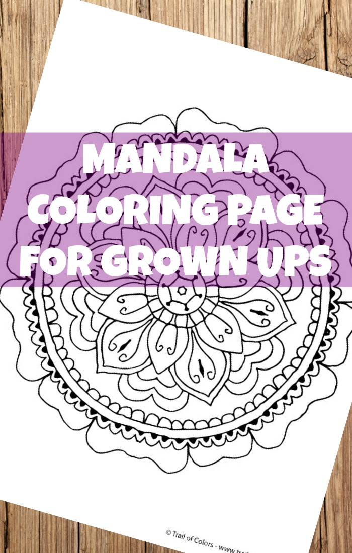 Mandala Coloring Page for Grown Ups
