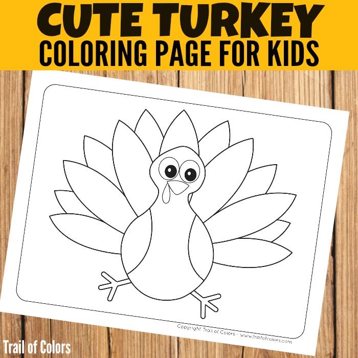 Free Turkey Coloring Page for Little Ones