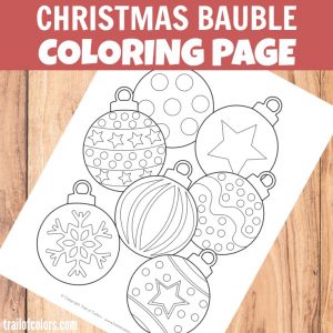 Christmas Bauble Coloring Page
