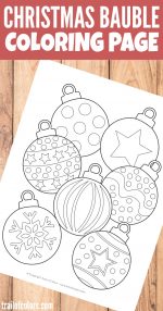 Christmas Bauble Coloring Page for Kids