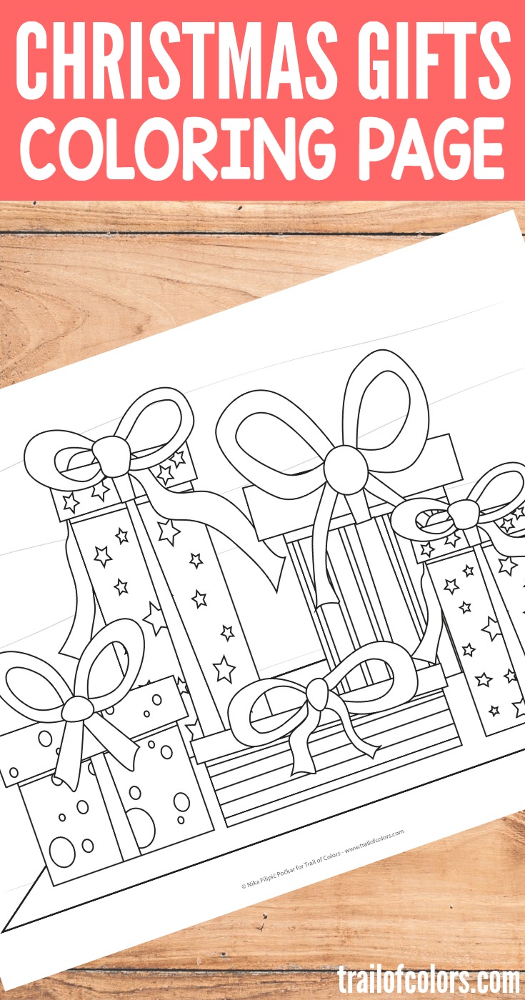 Christmas Gifts Coloring Page for Kids