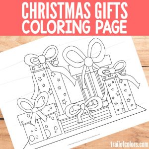 Christmas Gifts Coloring Page for Little Ones