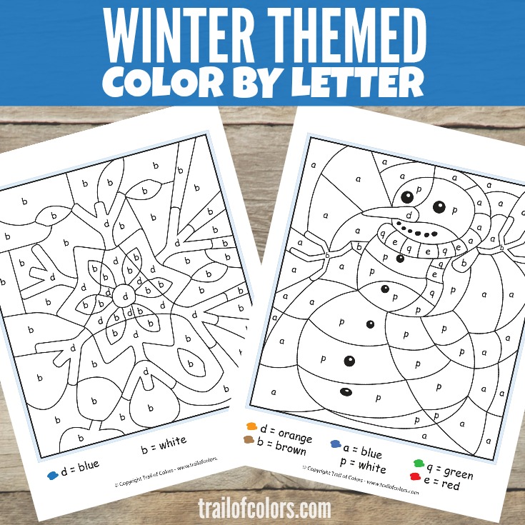 Winter Color by Letter