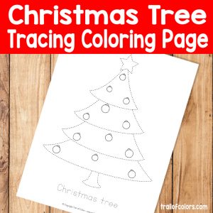 Christmas Tree Tracin Coloring Page