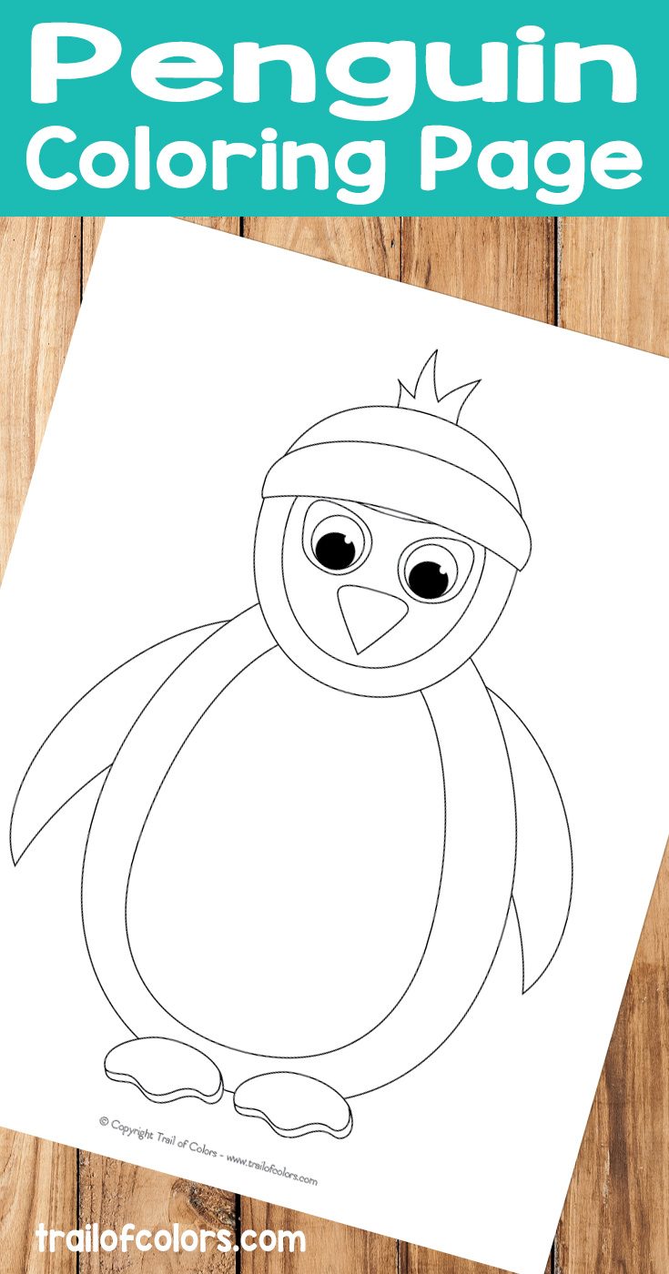 Easy Penguin Coloring Page