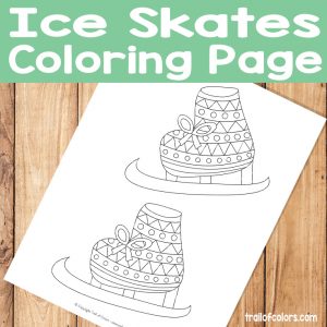 Ice Skates Coloring Page for Kids