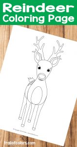 Grab this beautiful reindeer coloring page for kids