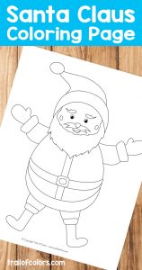 Adorable Santa Coloring Page for Kids