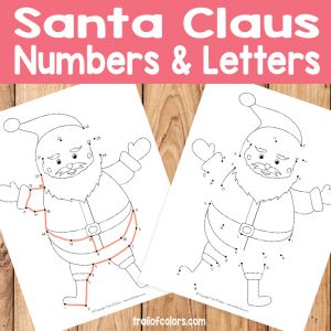 Santa Number & Letters Worksheet