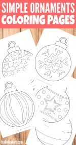 Simple Christmas Ornaments Coloring Page for Kids