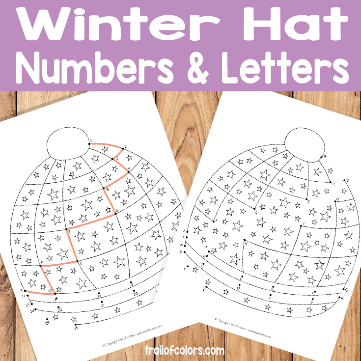 Winter Hat Dot to Dots
