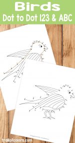 Printable Dot to Dot Bird Coloring Pages