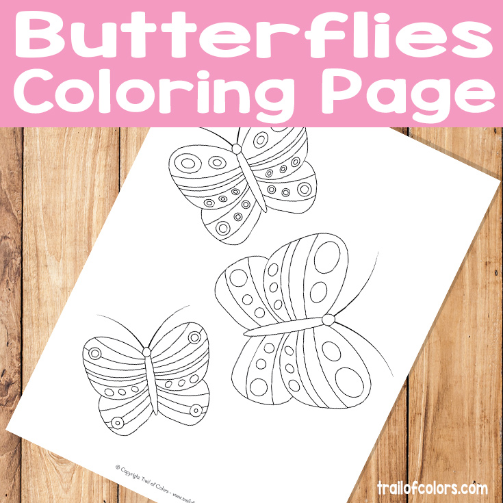 Butterflies Free Printable for Kids 