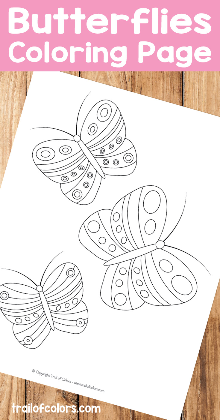 Cute Butterflies Free Printable for Kids 
