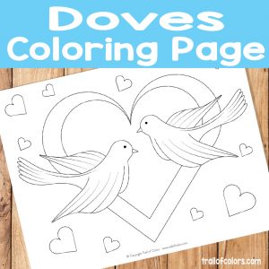 Adorable Doves Coloring Page