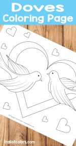 Adorable Doves Coloring Page for Kids