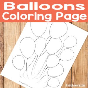 Balloons Coloring Page for Kids - Free Printable