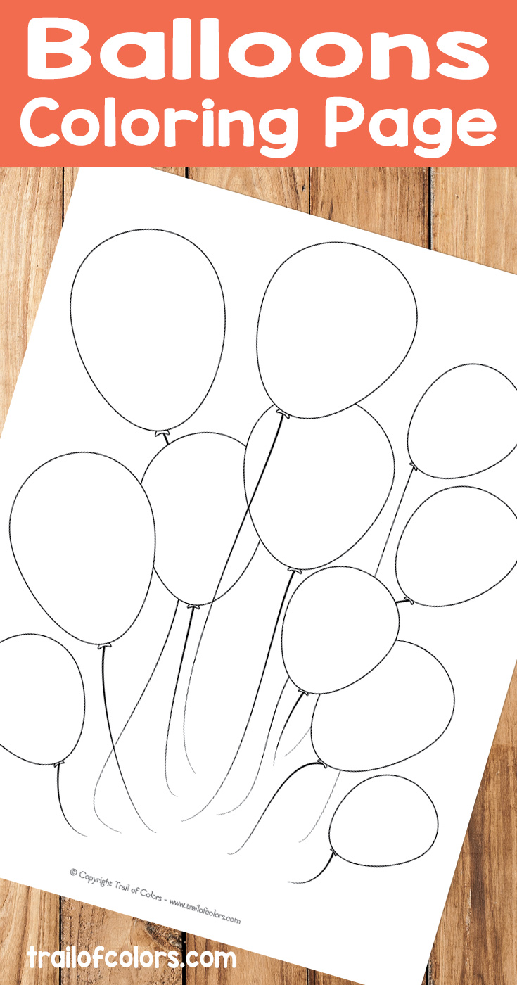 Free Printable Balloons Coloring Page for Kids