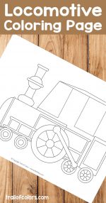 Free Printable Locomotive Coloring Page