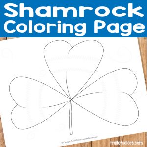 Free Shamrock Coloring Page for Kids
