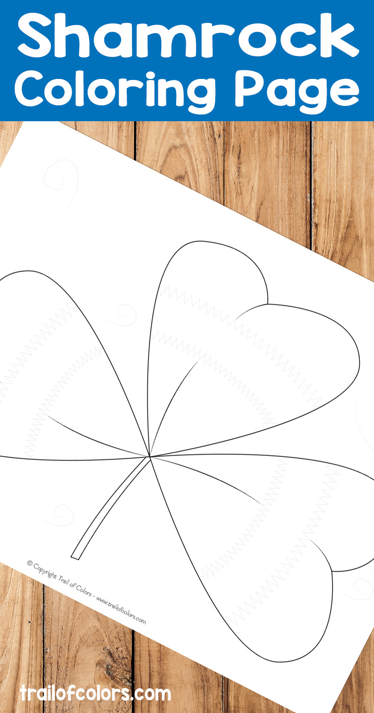 Shamrock Coloring Page for Kids