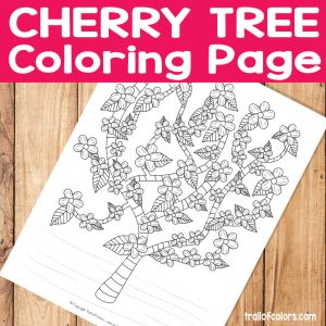 Cherry Tree Coloring Page