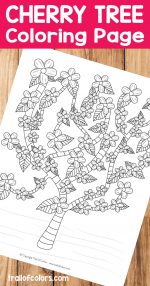 Free Printable Cherry Tree Coloring Page