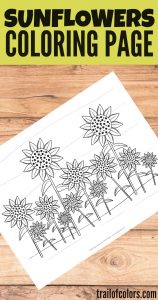 Lovely Sunflowers Coloring Page