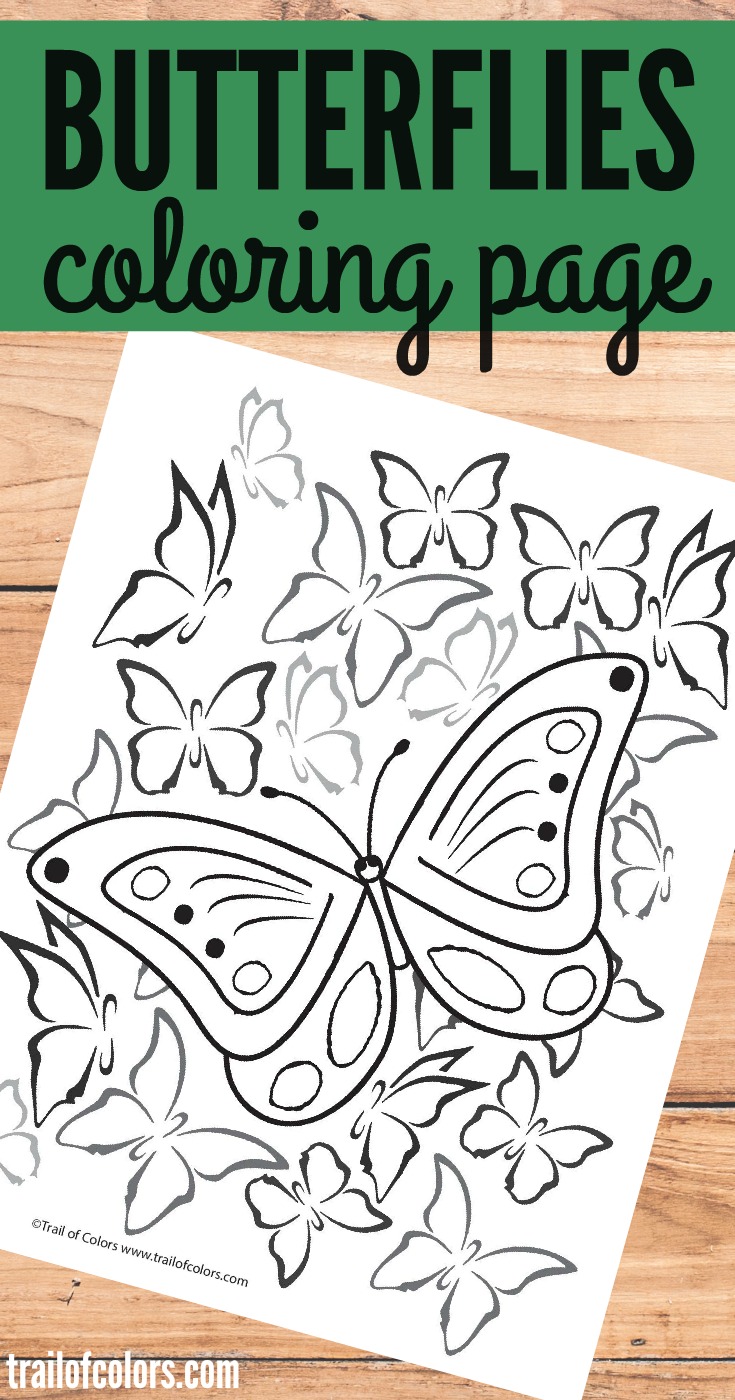 Lovely Butterfly Coloring Page for Grown Ups